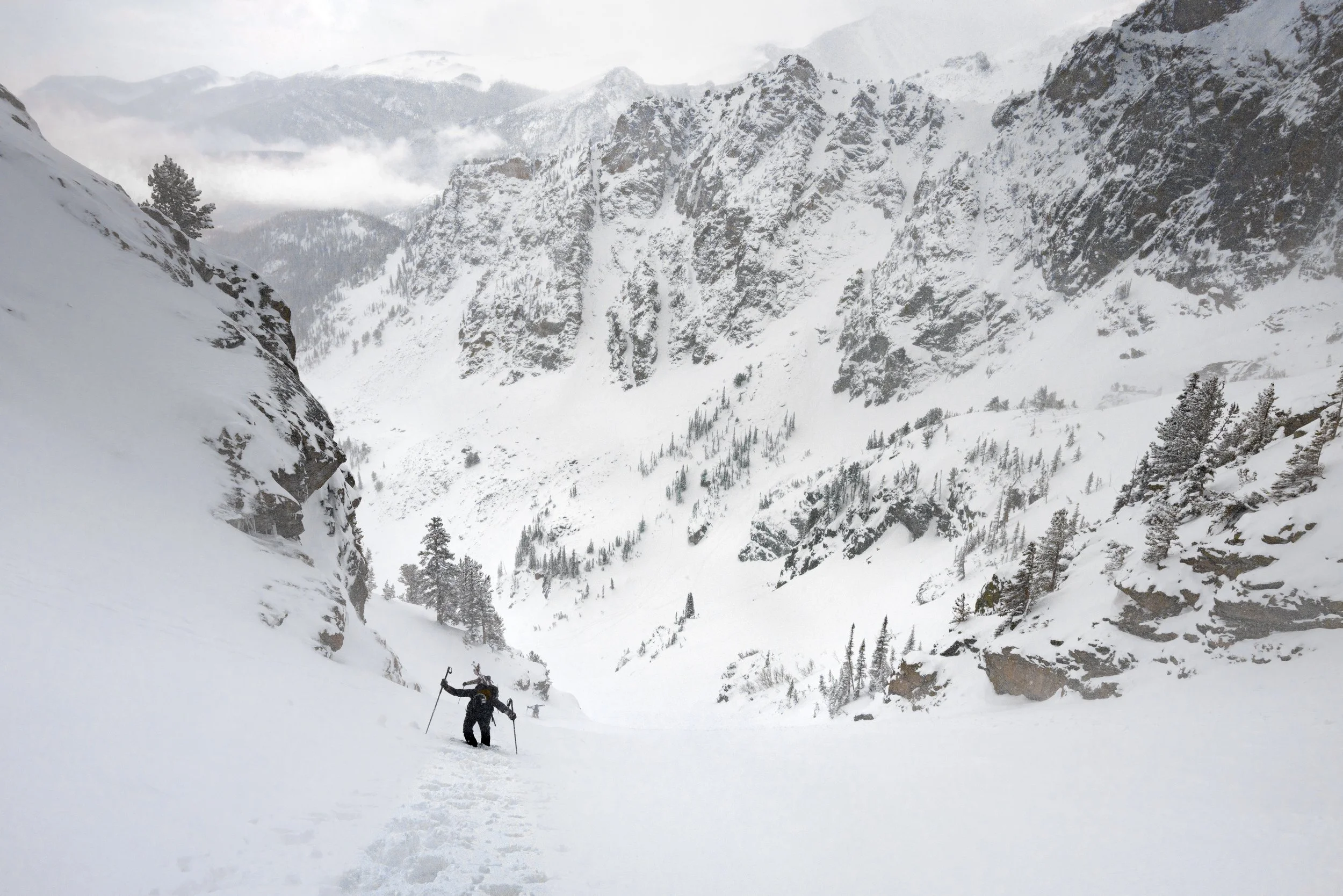 Dead Elk Couloir approach