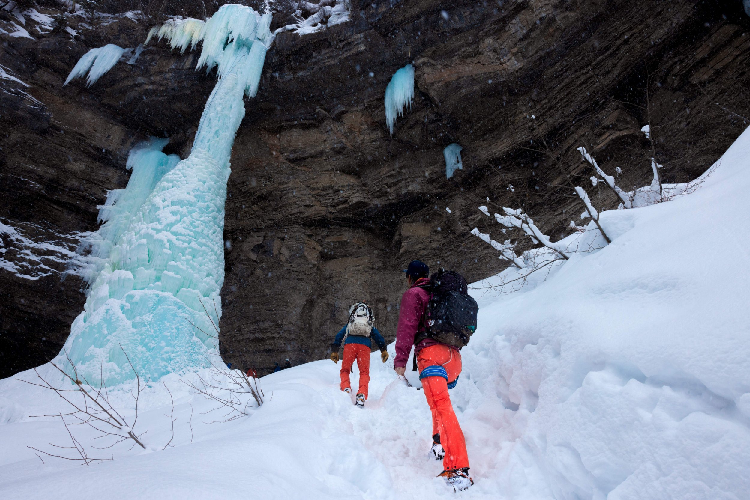 Ice climbing photography