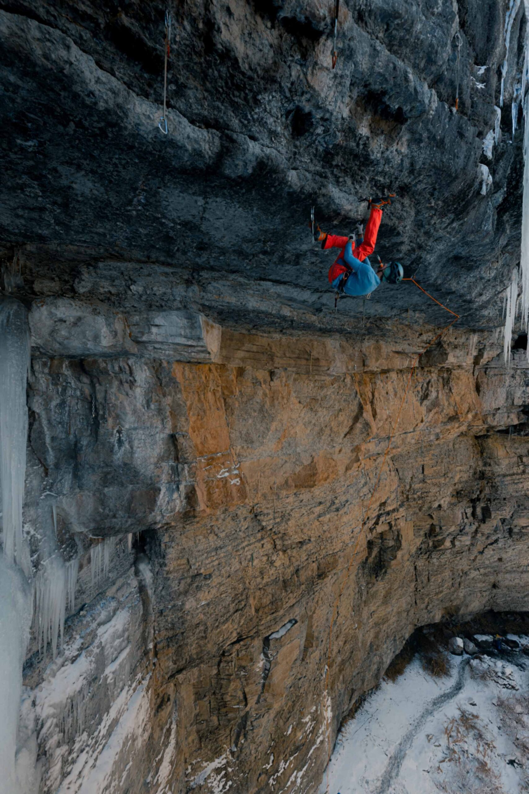 Ice climbing photography