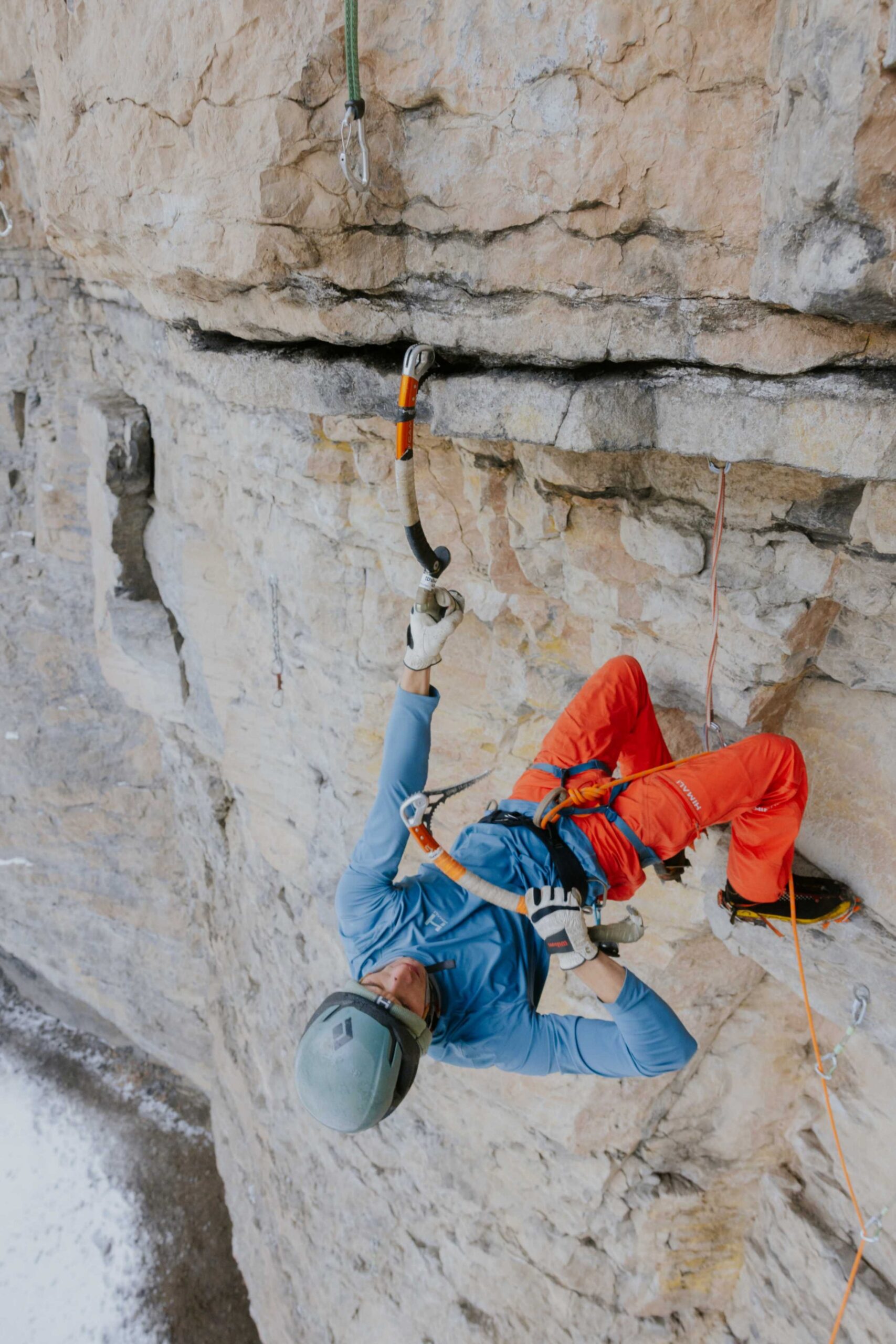 Ice climbing photography
