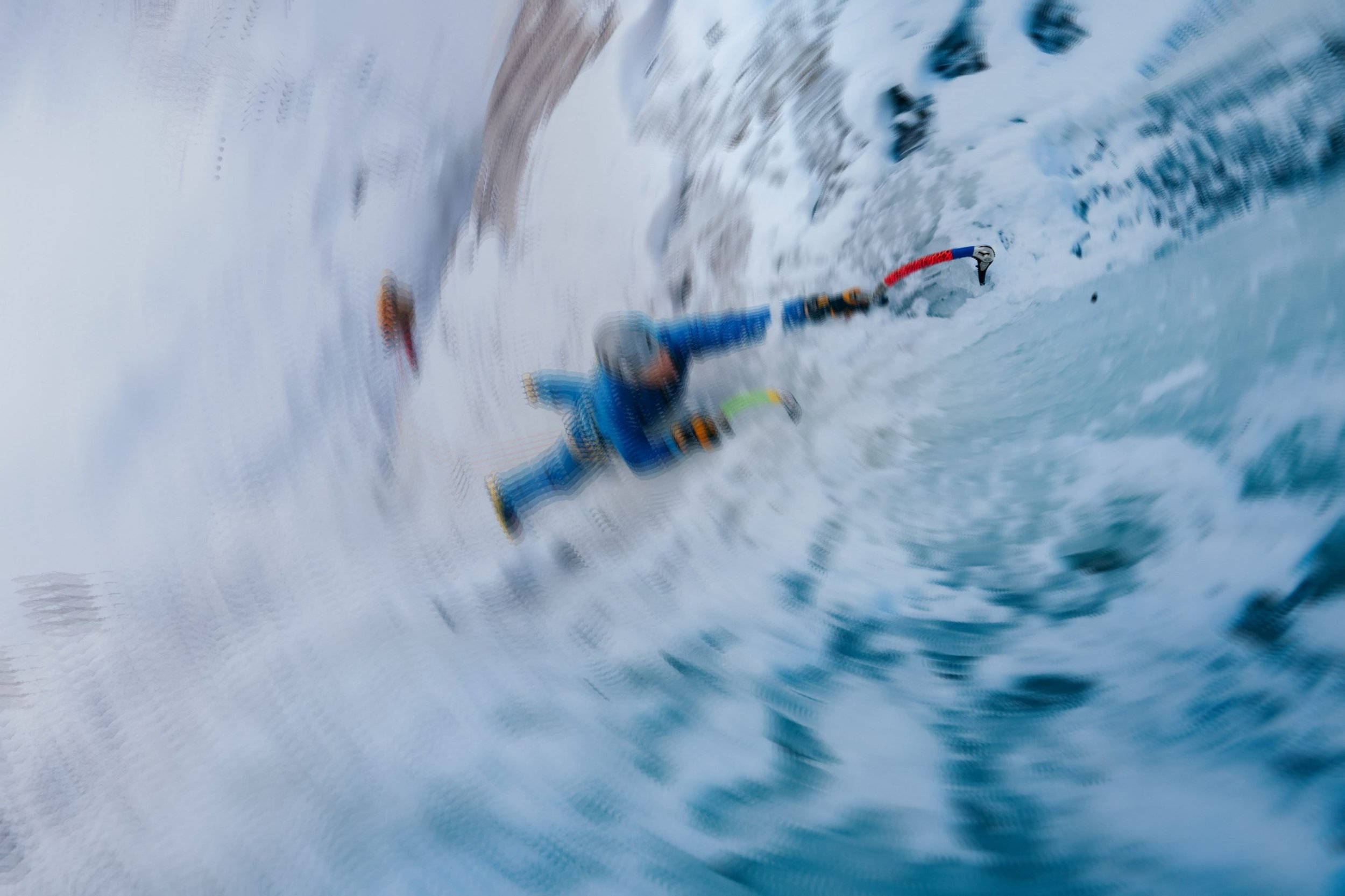 Ice climbing photography