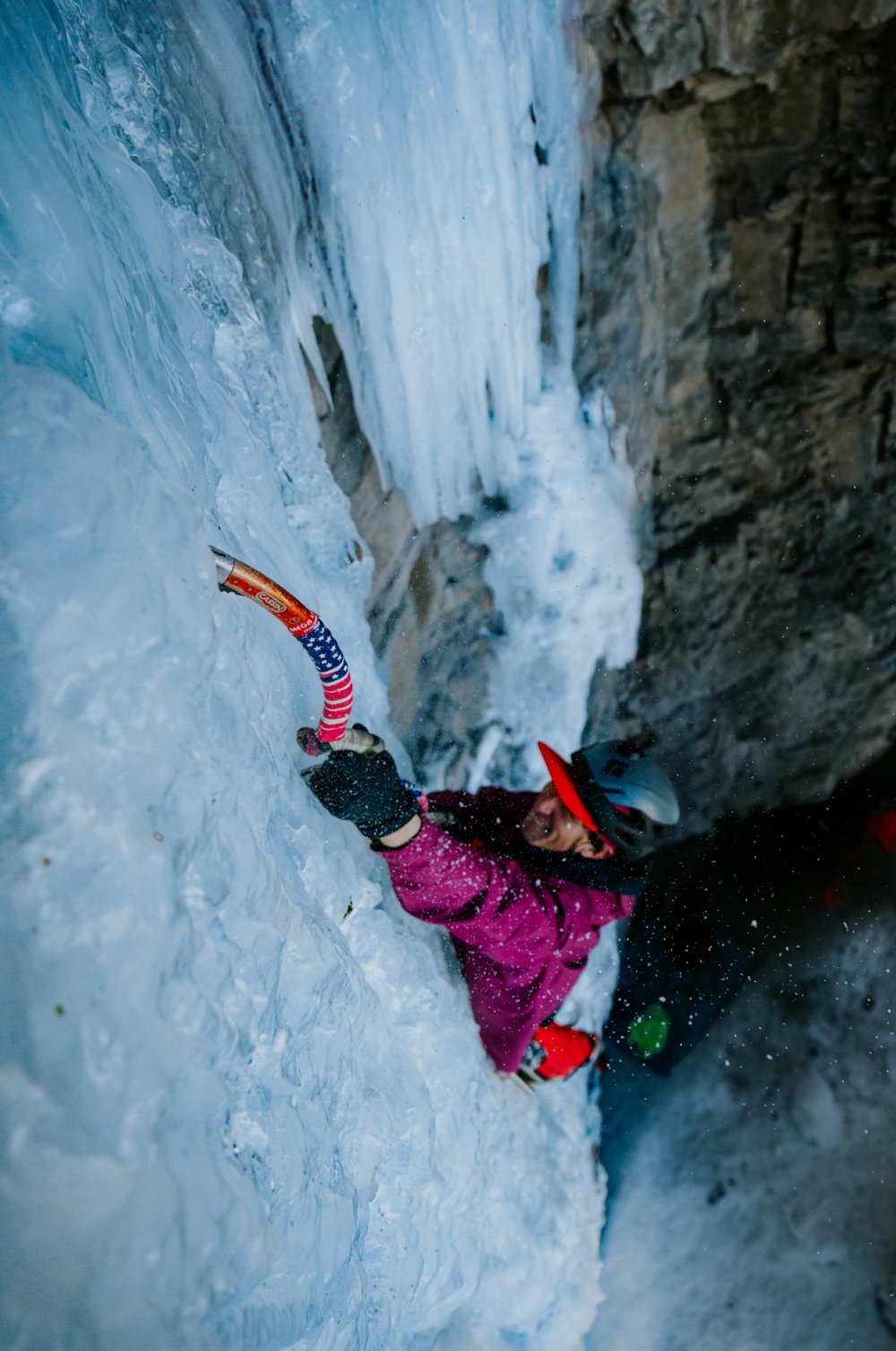 Ice climbing photography