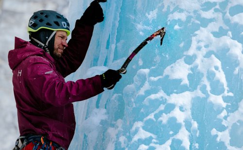 Ice climbing photography