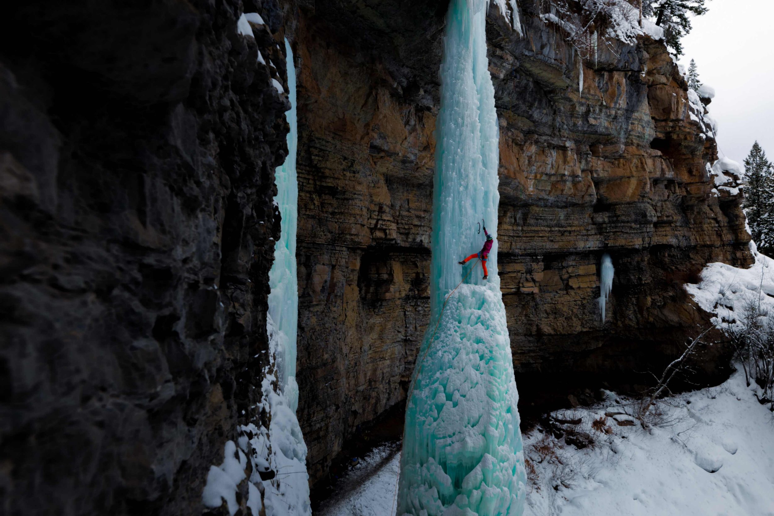 Ice climbing photography