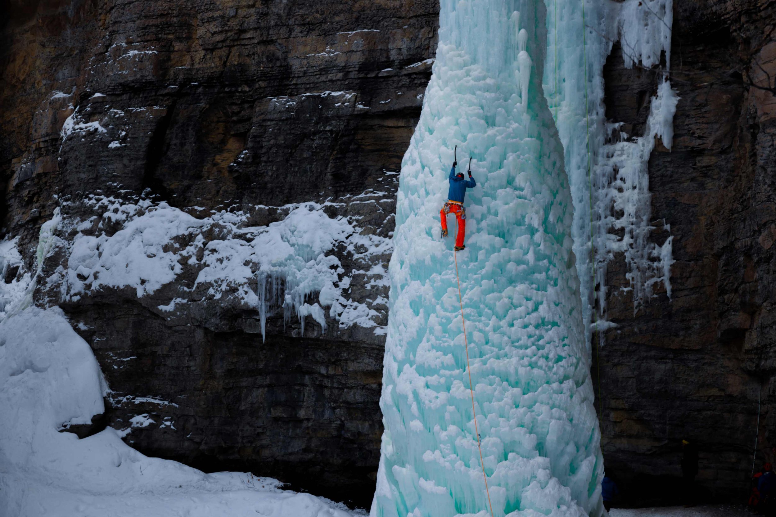 Ice climbing photography