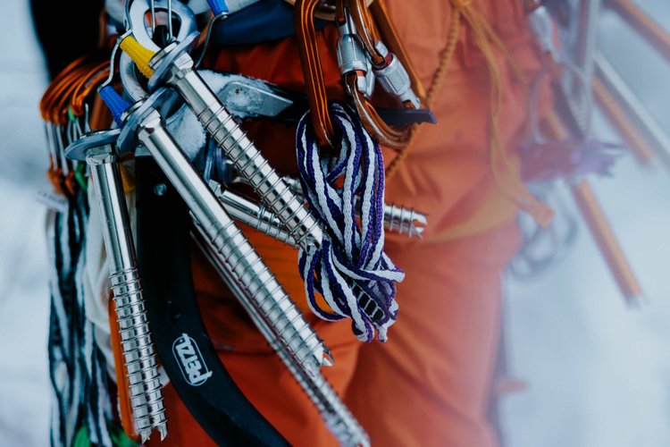 Ice climbing photography